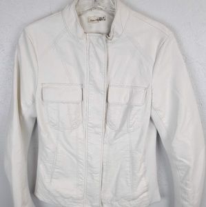 Catwalk Studia White Faux Leather Womens Jacket sm